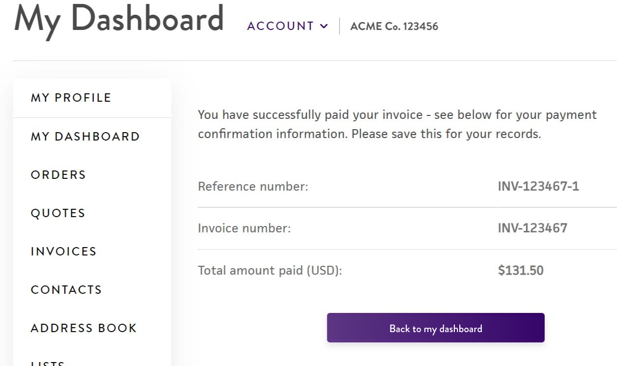 payment is confirmed